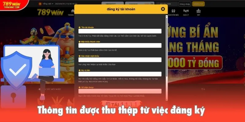 Thông tin được thu thập từ việc đăng ký và vẫn đảm bảo quyền riêng tư